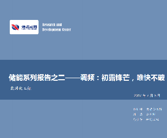 《儲能系統(tǒng)報告之二——調(diào)頻：初露鋒芒，唯快不破》